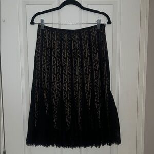 Ann Taylor Loft Elegant Black Lace Skirt